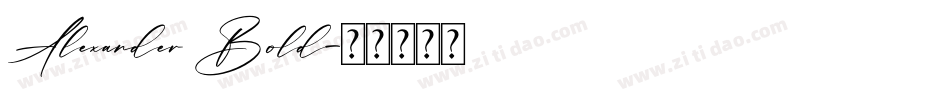 Alexander Bold字体转换